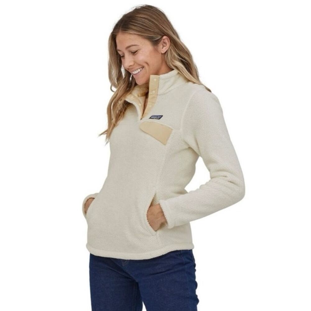 Patagonia Sherpa Fleece Pullover Cream Gorpcore Granola Girl Earthy Minimal XXL